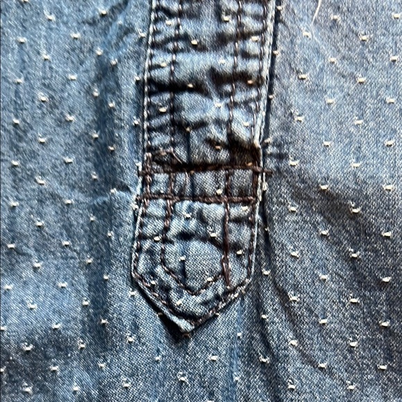 Max Studio Blue Denim Shirt Dress - Picture 3 of 8